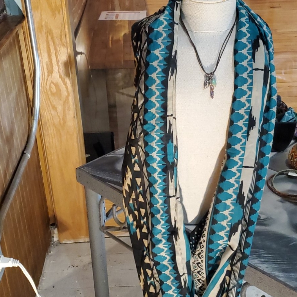 Scarf and necklace